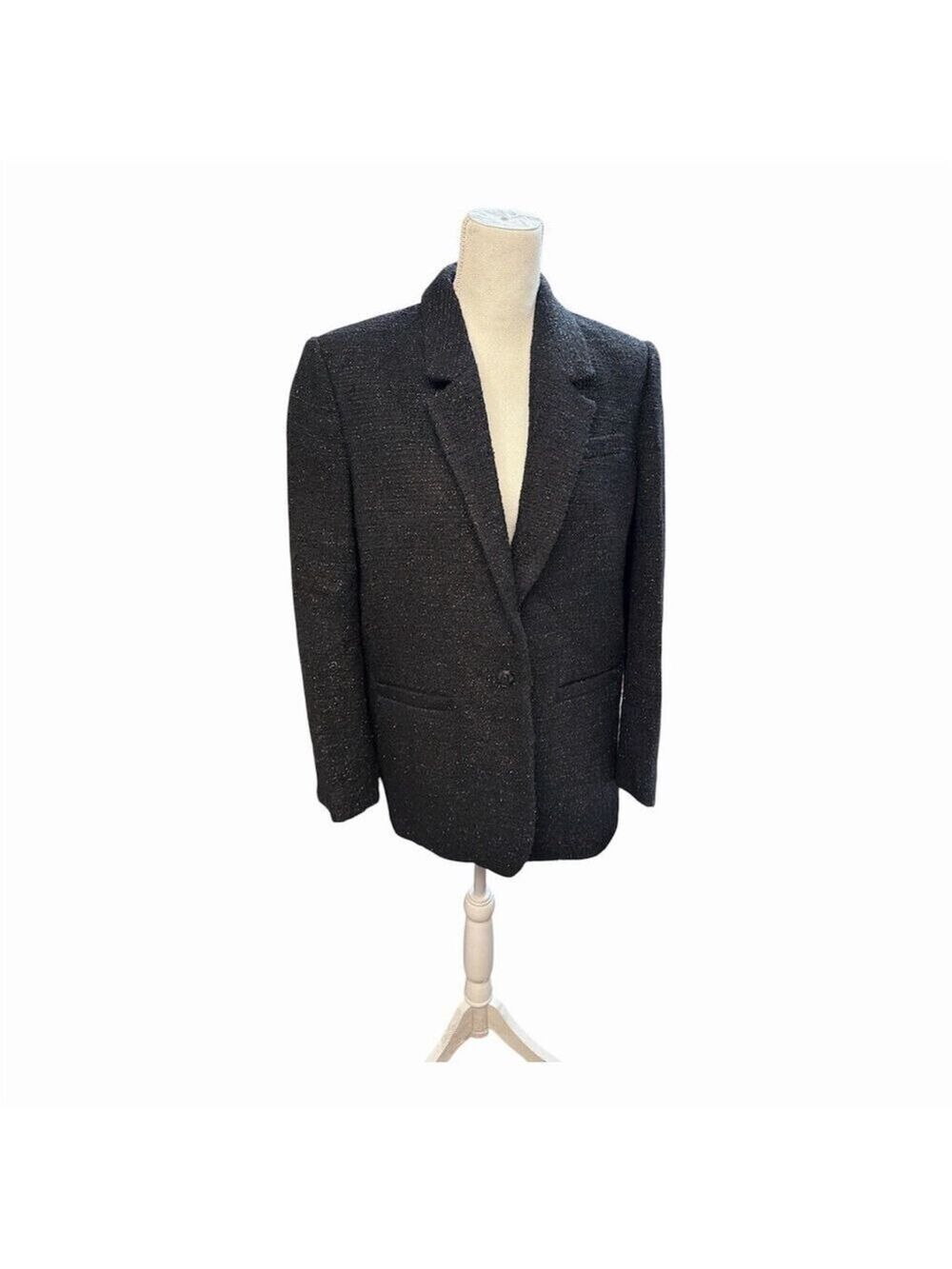 The Kooples Blazer Jacket Womens Small Black Structured Tailored Button 36/S